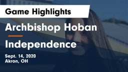 Archbishop Hoban  vs Independence Game Highlights - Sept. 14, 2020