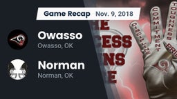 Recap: Owasso  vs. Norman  2018