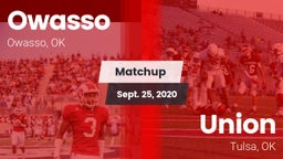 Matchup: Owasso  vs. Union  2020