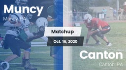 Matchup: Muncy  vs. Canton  2020