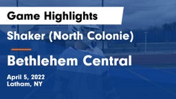 Shaker  (North Colonie) vs Bethlehem Central  Game Highlights - April 5, 2022