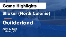 Shaker  (North Colonie) vs Guilderland  Game Highlights - April 8, 2022