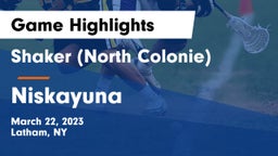 Shaker  (North Colonie) vs Niskayuna  Game Highlights - March 22, 2023
