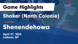 Shaker  (North Colonie) vs Shenendehowa  Game Highlights - April 27, 2023