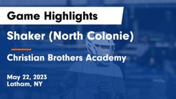 Shaker  (North Colonie) vs Christian Brothers Academy  Game Highlights - May 22, 2023