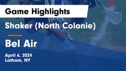 Shaker  (North Colonie) vs Bel Air  Game Highlights - April 6, 2024