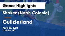 Shaker  (North Colonie) vs Guilderland  Game Highlights - April 20, 2024
