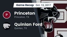 Recap: Princeton  vs. Quinlan Ford  2017