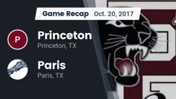 Recap: Princeton  vs. Paris  2017