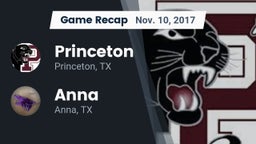 Recap: Princeton  vs. Anna  2017