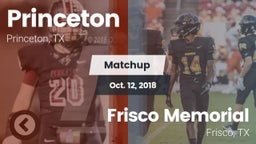 Matchup: Princeton High vs. Frisco Memorial  2018