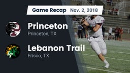 Recap: Princeton  vs. Lebanon Trail  2018