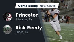 Recap: Princeton  vs. Rick Reedy  2018