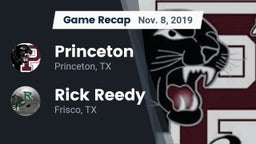 Recap: Princeton  vs. Rick Reedy  2019