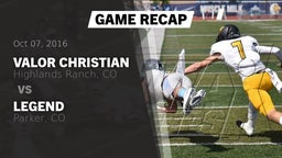 Recap: Valor Christian  vs. Legend  2016