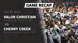 Recap: Valor Christian  vs. Cherry Creek  2016