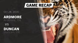 Recap: Ardmore  vs. Duncan  2016