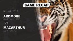 Recap: Ardmore  vs. MacArthur  2016