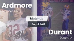 Matchup: Ardmore  vs. Durant  2017