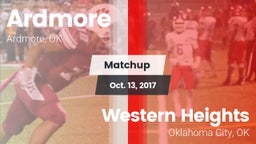 Matchup: Ardmore  vs. Western Heights  2017