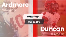 Matchup: Ardmore  vs. Duncan  2017