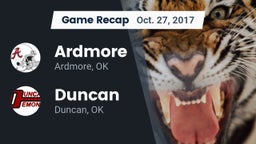 Recap: Ardmore  vs. Duncan  2017