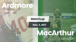 Matchup: Ardmore  vs. MacArthur  2017