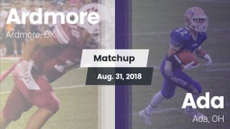 Matchup: Ardmore  vs. Ada  2018
