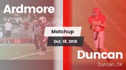 Matchup: Ardmore  vs. Duncan  2018