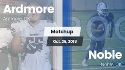 Matchup: Ardmore  vs. Noble  2018