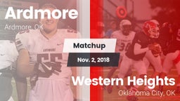 Matchup: Ardmore  vs. Western Heights  2018