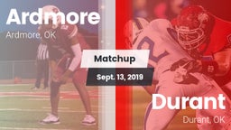 Matchup: Ardmore  vs. Durant  2019
