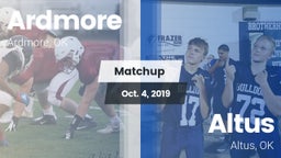 Matchup: Ardmore  vs. Altus  2019