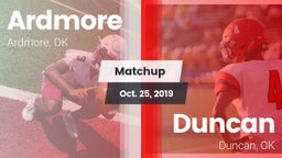 Matchup: Ardmore  vs. Duncan  2019