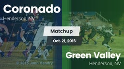 Matchup: Coronado  vs. Green Valley  2016