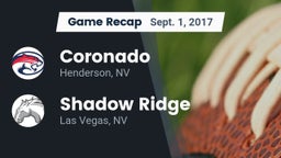 Recap: Coronado  vs. Shadow Ridge  2017