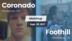 Matchup: Coronado  vs. Foothill  2017