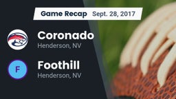 Recap: Coronado  vs. Foothill  2017