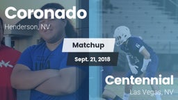 Matchup: Coronado  vs. Centennial  2018