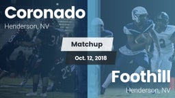 Matchup: Coronado  vs. Foothill  2018