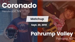 Matchup: Coronado  vs. Pahrump Valley  2019
