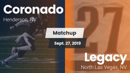 Matchup: Coronado  vs. Legacy  2019