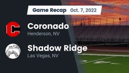 Recap: Coronado  vs. Shadow Ridge  2022