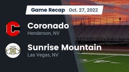 Recap: Coronado  vs. Sunrise Mountain  2022