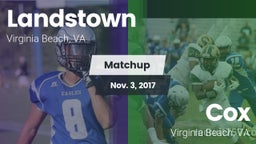 Matchup: Landstown High vs. Cox  2017
