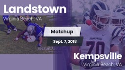 Matchup: Landstown High vs. Kempsville  2018