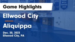 Ellwood City  vs Aliquippa  Game Highlights - Dec. 20, 2023