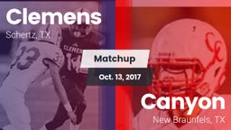 Matchup: Clemens  vs. Canyon  2017