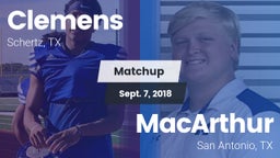 Matchup: Clemens  vs. MacArthur  2018