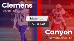Matchup: Clemens  vs. Canyon  2018